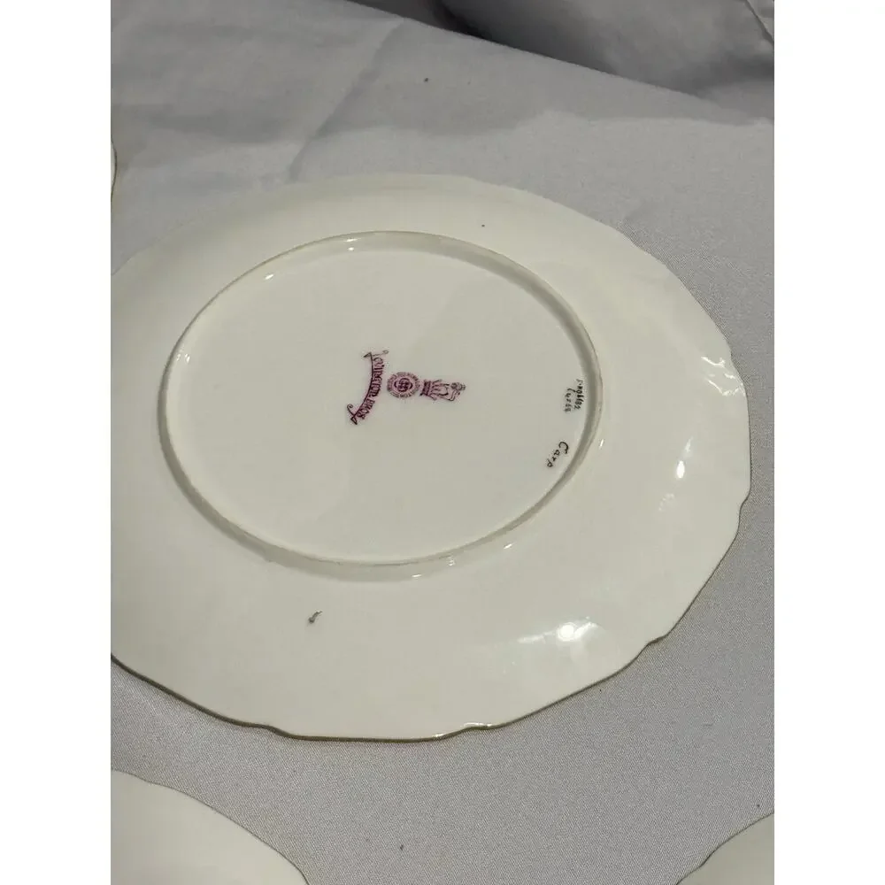 Royal Doulton Pountney Bros Bristol Hand Painted Fish Plates Set 8 Artist Signed